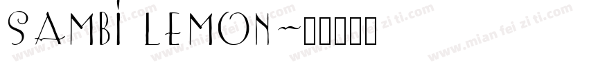 sambi lemon字体转换